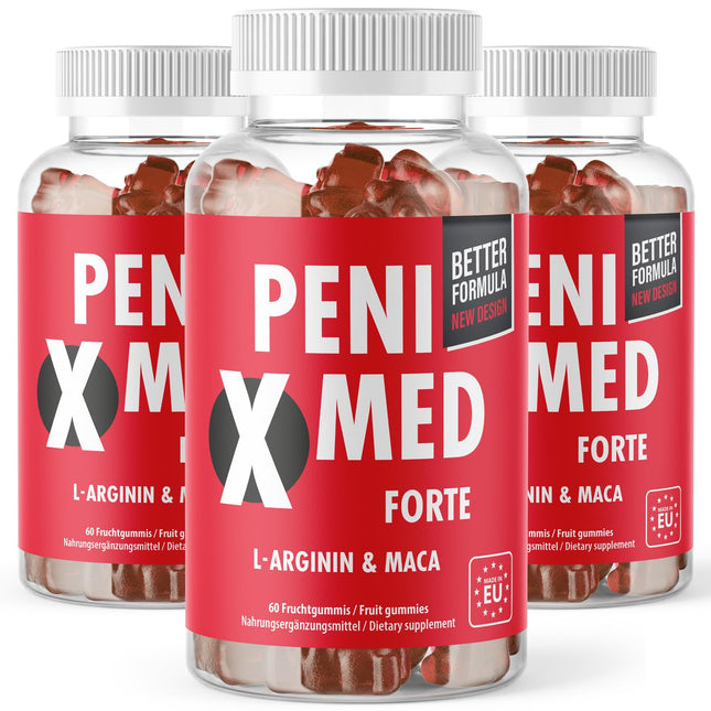 Penixmed gumijas lācīši | Mīlestība, iekāre un kaislība | aktīvam vīrietim | Maxi iepakojums ar 60 želejkonfektēm 3x