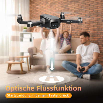 Drons ar 4K kameru, 5G WiFi pārraidi, maksimālo lidojuma ātrumu 40 km/h, 4. līmeņa vēja pretestību, bezkontaktu motoru, drons pieaugušajiem, salokāms kvadrokopters