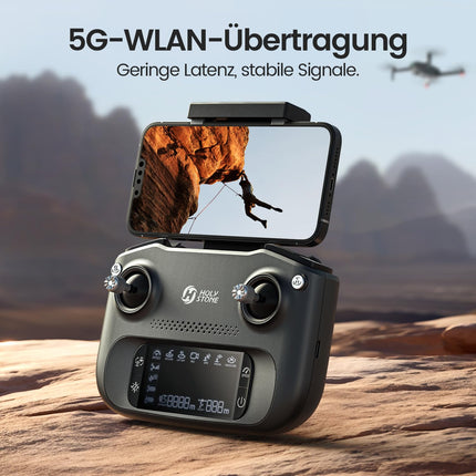 Holy Stone GPS drons ar 4K EIS kameru pieaugušajiem, HS175G RC kvadrokopters ar 60 minūšu ilgu lidojuma laiku, sekojiet man, bezsuku motors, apļveida lidojums, trajektorijas kameru droni iesācējiem, svars zem 249 g, C0