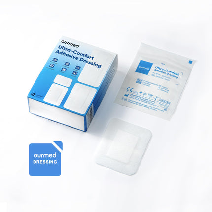 Ourmed sterili brūču plāksteri 8 x 15 cm, pašlīmējošs sterils brūču pārsējs ar spēcīgu saķeri, aizsargā pret griezumiem un skrāpējumiem, nesāpīga noņemšana, individuāli iesaiņoti, 25 gab. iepakojumā