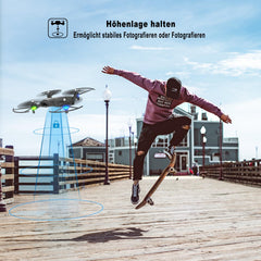 Wipkviey T26 drons ar 1080P kameru, tālvadības salokāms FPV kvadrokopters ar 2 baterijām, 26–30 min. Lidojums, 3D apgriešana, gravitācijas sensors, bezgalvas režīms, pacelšanās/nosēšanās ar vienu pogu