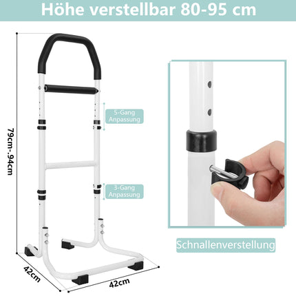 IPEB Ältere Sitzhilfe Stand Bett, Aufstehhilfe für Senioren vom Sofa, Ältere Stehhilfe für Senioren Höhe Einstellbar, Chair Stand Assist for Elderly, Aufstehhilfe vom Sofa, Bett, Toilette, Gehen