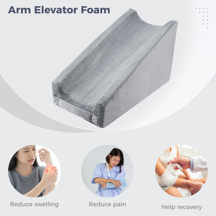 YOFAPA roku pacēluma spilvens ar trīsstūrveida formu - sūkļa formas elkoņa ķīļveida spilvens miegam, roku atbalsts, roku spilvens, roku atbalsta spilvens, ergonomisks roku balsts, ķīļveida spilvens gulēšanai
