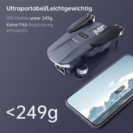 NAFYRE N11 PRO GPS drons ar kameru pieaugušajiem 4K UHD, 90 minūšu lidojuma laiks, liels vadības attālums, automātiska atgriešanās, automātiska sekošana, bezkontaktu motors, 5G FPV RC B0DBFDR9CX