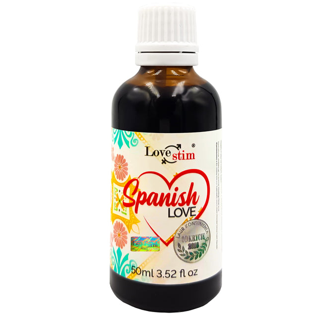 LoveStim Spanish Love 50ml spēcīgākie uzbudinājuma pilieni, erotiskie pilieni, ķermeņa kopšanas līdzeklis, uzbudinājuma pilieni, pieaugušajiem, intīmā dzīve, pieaugušajiem