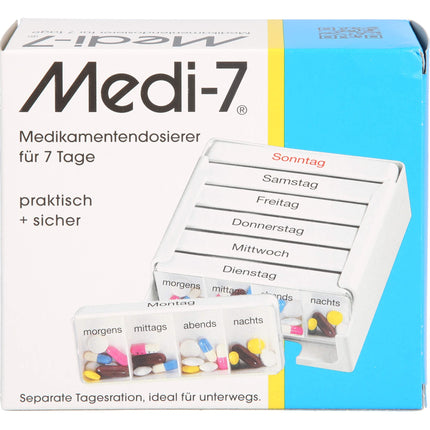 Medi 7 medikamentu dozators 7 dienām, 1 gab. (1 iepakojums)