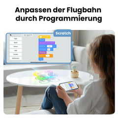 Ameta Morpho drons ar kameru bērniem, 1080P HD FPV drons iesācējiem, RC kvadrokopters ar 32 RGB gaismām/18 minūšu lidojuma laiks/STEM moduļi/pretpazaudēta skaņas signāla turētājs, rotaļlietu dāvanas zēniem un meitenēm
