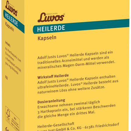 Luvos dziedinošās māla kapsulas grēmām, 60 kapsulas