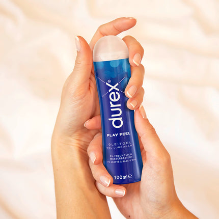Durex Play Feel lubrikants – uz ūdens bāzes veidots lubrikants patīkamai slīdēšanai, maigs un pH draudzīgs – ​​100 ml (1 x 100 ml)