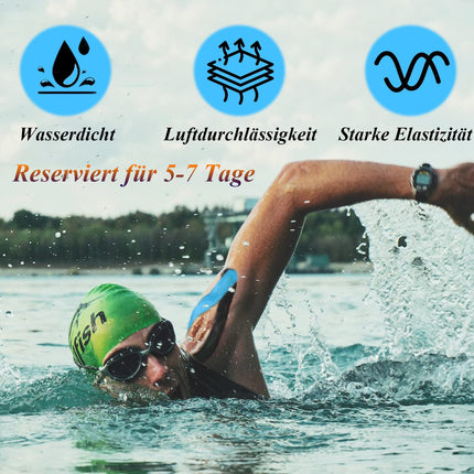 HONYAO® Kinesiotapes 2 ruļļi, kinezioloģiskā lente (5 m × 5 cm), fizioterapeits pleciem, mugurai, ceļgalam, elkonim un kaklam, sporta lente, ādai draudzīga, elastīga un ūdensnecaurlaidīga - ādas krāsā