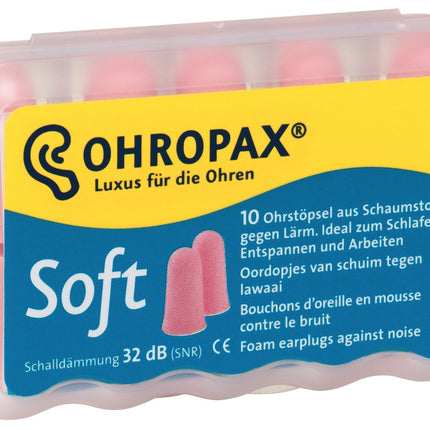 Ohropax mīkstie ausu aizbāžņi, 5 x 10 gabali