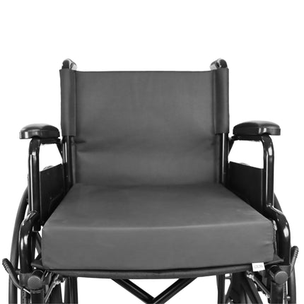 PEPE Mobility - Ratiņkrēsla sēdekļa spilvens pret izgulējumiem (42 x 42 x 8 cm), ortopēdisks, ar atmiņas putām, izgulējumu, melns - Ražots Eiropā