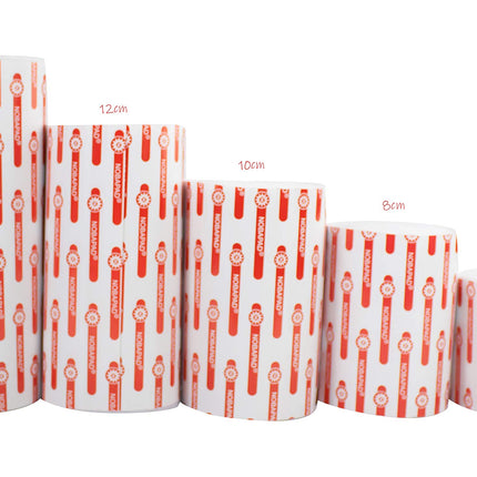 5 ruļļi Nobapad polsterētu pārsēju, kas izgatavoti no sintētiskās kokvilnas, dažādos izmēros (3 m x 8 cm)
