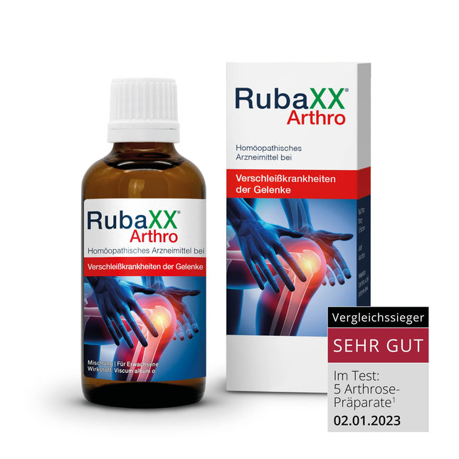 RubaXX Arthro - Dabiskas zāles, kas īpaši paredzētas osteoartrīta ārstēšanai - ceļa osteoartrīts, gūžas osteoartrīts, pirkstu locītavas osteoartrīts, plaukstas locītavas osteoartrīts 50 ml
