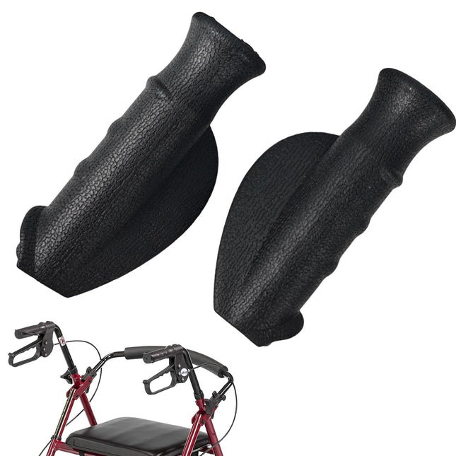 2 rollatoru rokturu komplekts, ergonomisku rokturu rollatoru rezerves daļas, 2,2 cm staiguļu rokturi rollatoru ratiņkrēslam, rollatoru piederumi vecāka gadagājuma cilvēkiem un ievainotajiem (12 cm, labais un kreisais).