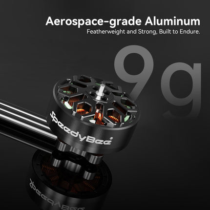 SpeedyBee 1404 4600KV bezkontaktu FPV motors Bee25 2,5 collu FPV droniem - 4 gabalu iepakojums, aviācijas alumīnijs, jaudīgs un stabils 2,5, 3,5 collu un 4 collu FPV konstrukcijām. Whoop Toothpick Cinewhoop.