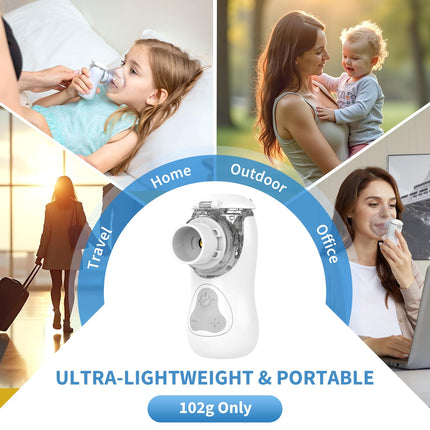 FEELLIFE inhalators bērniem un zīdaiņiem, inhalators pieaugušajiem un bērniem, inhalators bērniem, inhalators ar smidzinātāju, klusāks par 25 dB, pārnēsājams inhalators, efektīvs elpceļu slimību gadījumā