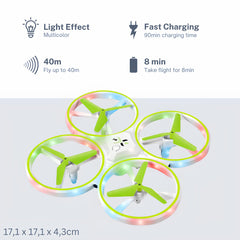 OpenRC – tālvadības drons ar daudzrežīmu LED gaismu un šķēršļu apbraukšanas funkciju – kaste un akumulators – Drone X Pro – tālvadības helikopters, dāvana bērniem, pieaugušajiem, zēniem un meitenēm – kvadrokopters priekš