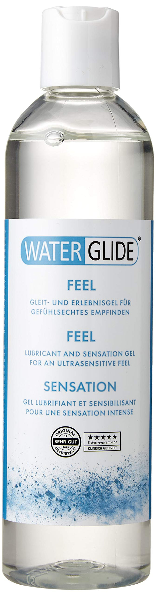 EIS Waterglide Feel lubrikants, uz ūdens bāzes veidots lubrikants ar ilgstošu iedarbību, intīms gels reālistiskām sajūtām, caurspīdīgs, 300 ml