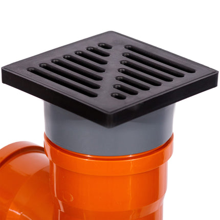 Lietus ūdens infiltrācijas šahta 110 mm x garums 1 m ar noteku - drenāžas caurule pagalma noteka grīdas noteka 15 x 15 cm - plastmasas terases lietus ūdens infiltrācijas kaste - drenāžas infiltrācijas šahta lapu aizsardzība