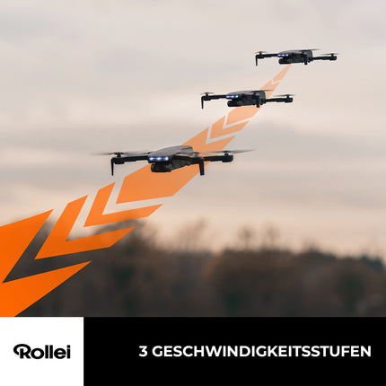 Rollei Fly 80 Combo drons, WiFi tiešraides attēla pārraide, 6 asu žiroskops, Full HD kamera, ilgs lidojuma laiks, lietotnes vadība un tālvadības pults iekļauta komplektā