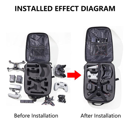 Miieomi mugursoma DJI FPV Combo un DJI FPV dronu piederumiem, ūdensnecaurlaidīga pārnēsāšanas soma mugursoma DJI FPV piederumiem (DJI FPV drons un piederumi nav iekļauti)