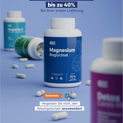 Magnija bisglicināts 2000 mg - AUGSTA DEVA, 250 kapsulas | Premium: Helatēts magnijs ar augstu biopieejamību mierīgam miegam, enerģijai, kauliem un muskuļiem, kā arī koncentrēšanās spējām.