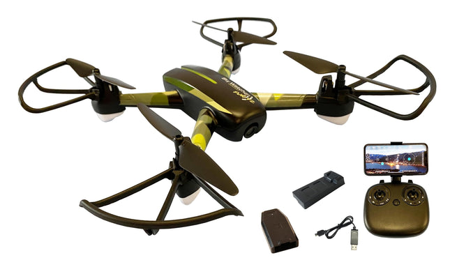 DF Models SkyWatcher Fun V2 drons - RTF - FPV (Drons bērniem no 14 gadu vecuma, kvadrokopters, maks. 60 km/h, tālvadības rotaļu drons) 9380