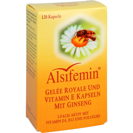 ALSIFEMIN peru pieniņš + E vitamīns ar žeņšeņu kapsulas 120 gab.