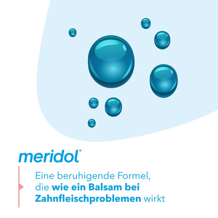 meridol mutes skalošanas līdzeklis Parodont Expert 400ml - antibakteriāla iedarbība, palīdz stiprināt smaganu izturību pret smaganu asiņošanas, periodontīta un smaganu recesijas cēloņiem