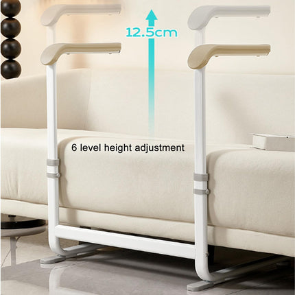 SEVEWAGE Chr Couch Riser, 6 virzienos regulējams augstums, neslīdošs dīvāna pacelšanas palīglīdzeklis vecāka gadagājuma cilvēku mobilitātei un ikdienas stāvēšanai un sēdēšanai, ar TPE rokturiem