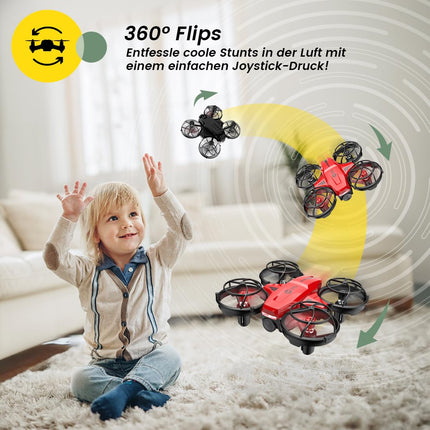 Holy Stone HS420 mini drons ar HD 1080P regulējamu kameru, 2 vadības režīmiem, avārijas apstādināšanu, orbītu, 360° pagriezienu, bezgalvas režīmu, 2 ātrumiem, dāvana iesācējiem bērniem, co