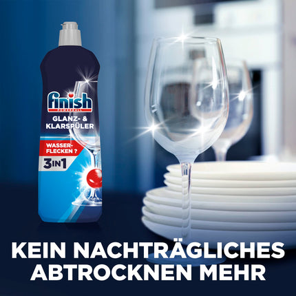 Finish Shine &amp; Rinse Aid – mirdzošiem un sausākiem traukiem bez ūdens traipiem – Megapack ar 800 ml