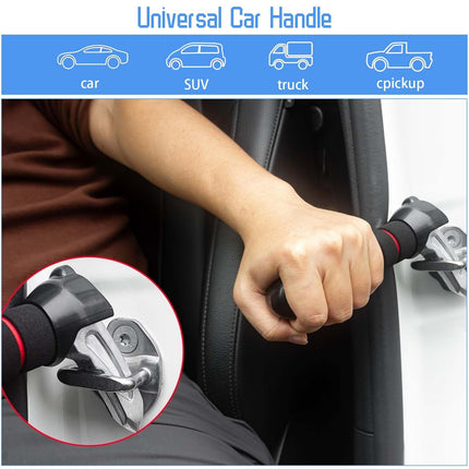 ZYEKIU automašīnas izejas palīglīdzeklis, ergonomisks automašīnas iekāpšanas palīgrīks, pārnēsājams automašīnas palīga atbalsta rokturis iekāpšanai un izkāpšanai no autobusa, rokturi senioriem (sarkans)