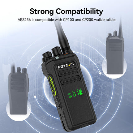 Retevis NR30D tāla darbības rādiusa rācijas, DMR divvirzienu rācijas, nākamās paaudzes trokšņu slāpēšana, IP67, 2800 mAh, saderīgas ar Moto AES256 viesnīcām (melnas, 3 iepakojumā)