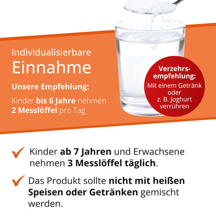 Dr. Wolz KinderImmun* 65 g pulveris - aktīvais komplekss imūnsistēmai* un augšanai** - imūnkomplekss ar C vitamīnu no acerola ķiršiem - vitamīni, minerālvielas un mikroelementi - veģetārs