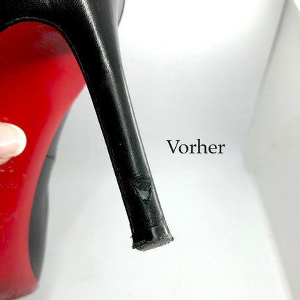 ProtectMyHeels Black stiletos paredzētām kurpēm (1 iepakojums) I Papēžu aizsardzība un labošana melnām augstpapēžu kurpēm I Melnām, nolūzušām, plānām papēžu kurpēm