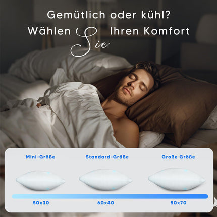 CloudÉtoile Memory Foam spilvens - augstumā regulējams ortopēdisks spilvens ar sasmalcinātām Memory Foam ergonomiskām kakla spilvena detaļām, spilvens gulēšanai uz sāniem 50x30cm