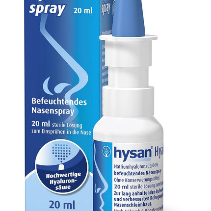 hysan Hyaluronspray - mitrinošs deguna aerosols ar hialuronskābi, 20 ml