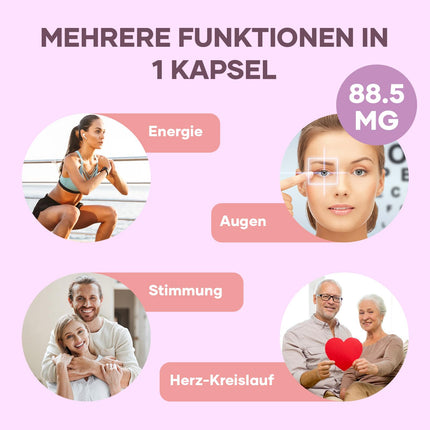 Liposomu safrāns 88,5 mg - safrāna ekstrakta kapsulas, 100% tīrs, augstas devas safrāns - augstākās kvalitātes safrāns vīriešiem un sievietēm, 60 kapsulas, 2 mēnešu krājums
