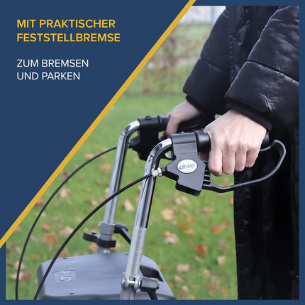 Drive Medical Rollator MIGO 2G viegls un plāns standarta rollators ar platām riepām lietošanai iekštelpās un ārā | Augstumā regulējams staigāšanas palīglīdzeklis, ieskaitot grozu, paplāti un spieķa turētāju | tikai 8,3 kg