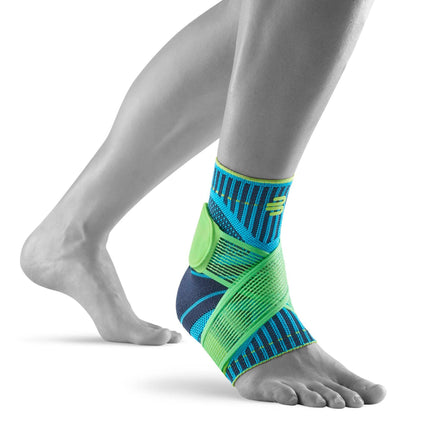 BAUERFEIND potītes atbalsts Unisex, 1 potītes atbalsts sportam, piemēram, futbolam, fitnesam vai skriešanai, novērš sastiepumus, zils, M