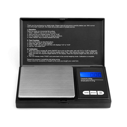 200g/0,01g kabatas svari - Ascher digitālie kabatas svari, 200 x 0,01g, kabatas svari, precīzijas svari, digitālie svari, zelta svari, monētu svari