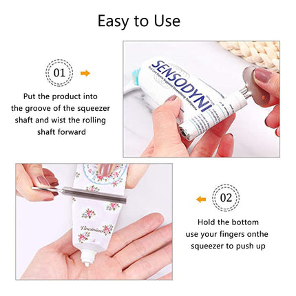 Olakin nerūsējošā tērauda zobu pastas tūbiņu spiede [4 iepakojums], tūbiņu spiede, visām zobu pastas, matu želejas, roku krēma un kosmētikas tūbiņām