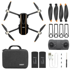 Izturīgs bezkontaktu motora drons ar kameru iesācējiem, CHUBORY A68 WiFi FPV kvadrokopters ar 2K HD kameru, automātiska lidošana, 3D pagriezieni, bezgalvas režīms, trajektorijas lidojums, 2 baterijas