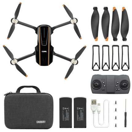 Izturīgs bezkontaktu motora drons ar kameru iesācējiem, CHUBORY A68 WiFi FPV kvadrokopters ar 2K HD kameru, automātiska lidošana, 3D pagriezieni, bezgalvas režīms, trajektorijas lidojums, 2 baterijas