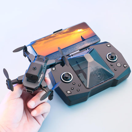 HD mini drons pieaugušajiem un iesācējiem, FPV droni ar augstuma noturēšanu, bezvadu salokāms kvadrokopters, pacelšanās ar vienu pogu, 3D pagriezieni, inteliģenta izvairīšanās, automātiska atgriešanās