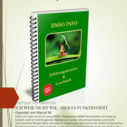 Leivy's DMSO GELS - DMSO 99,9% tīrības pakāpe ar MSM un magnija hlorīdu HDPE iepakojumā ar dozēšanas sūkni, dimetilsulfoksīds 99,9%