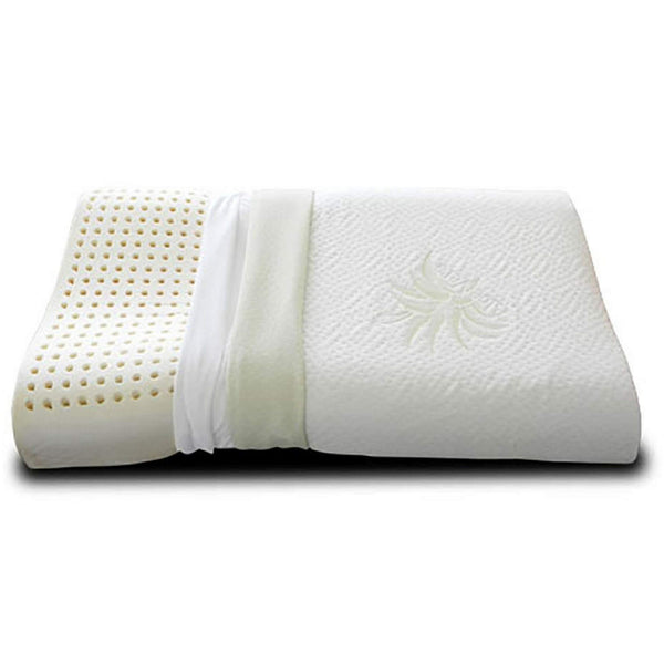 Evergreenweb ergonomisks kakla atbalsta spilvens 40x80 h9 cm, izgatavots no lateksa, ar serdi, kas izgatavota no 100% ortopēdiskā lateksa, un spilvendrānu, alvejas spilvenu, kakla spilvenu