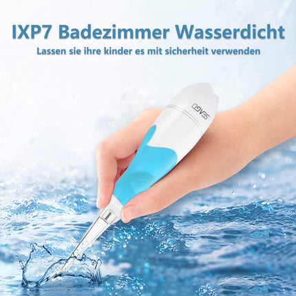 SEAGO SG-513 elektriskā zobu birste bērniem, bērnu zobu birste, elektriskā zobu birste 0-3 gadu vecumam ar LED gaismu, viedo taimeri, ūdensizturīgu IPX7 skaņas zobu birsti (zilā krāsā)